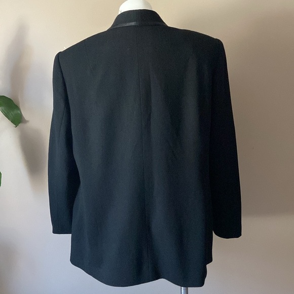 Vintage Valerie Stevens Black 100% New Wool Blazer Size 18W 80’s 90’s Plus Size - Picture 6 of 6